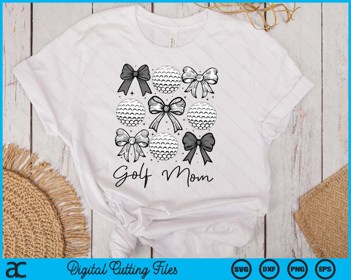 Golf Mom Coquette Bow Golf Season SVG PNG Digital Printable Files