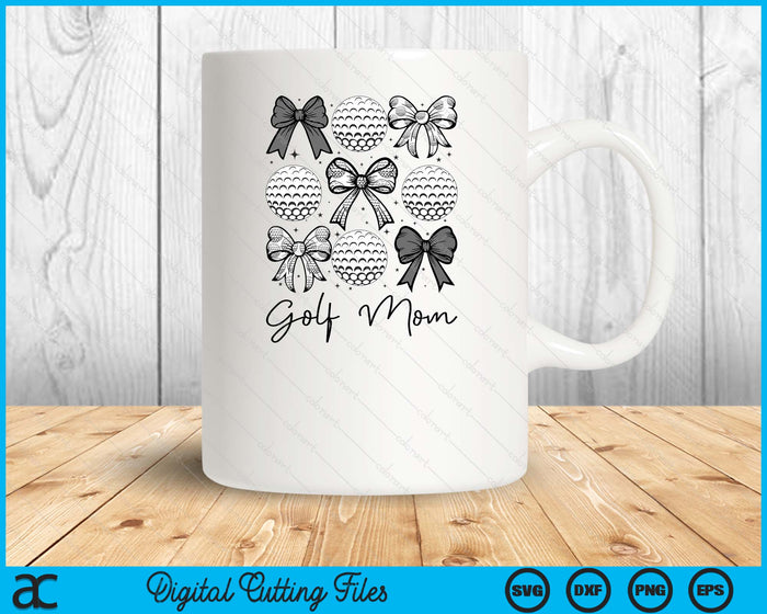 Golf Mom Coquette Bow Golf Season SVG PNG Digital Printable Files