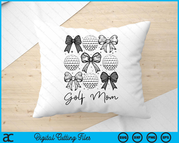 Golf Mom Coquette Bow Golf Season SVG PNG Digital Printable Files