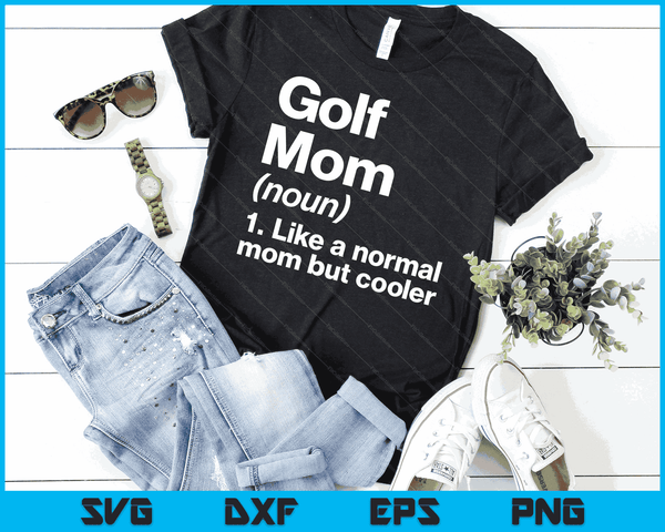 Golf moeder definitie grappige &amp; brutale sport SVG PNG digitale afdrukbare bestanden