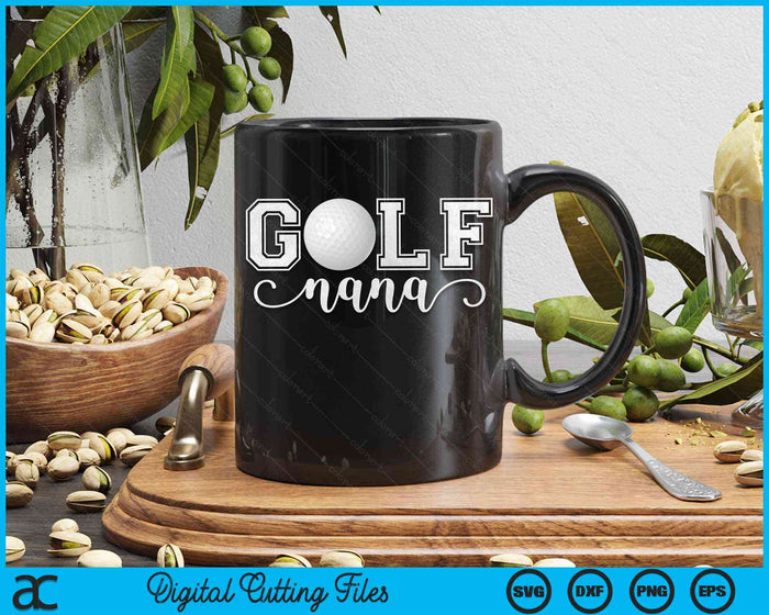 Golf Nana Golf Sport Minnaar Verjaardag SVG PNG Digitale Snijbestanden
