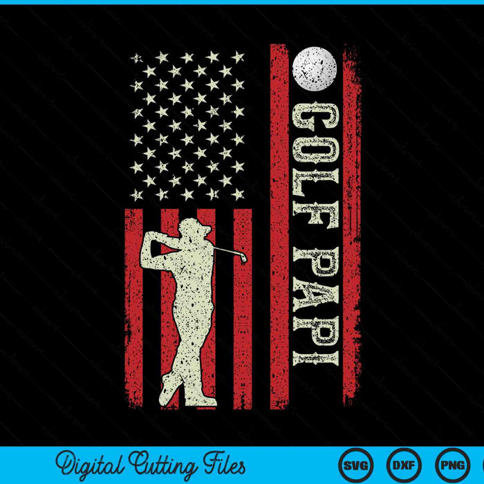 Golf papi US flag for papi SVG cut file