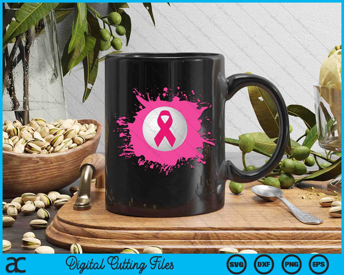 Golf Pink Ribbon Breast Cancer Awareness SVG PNG Digital Cutting Files