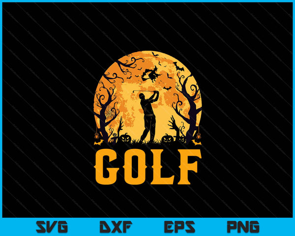Golf player Halloween spooky golf lover SVG PNG cut file for Cricut
