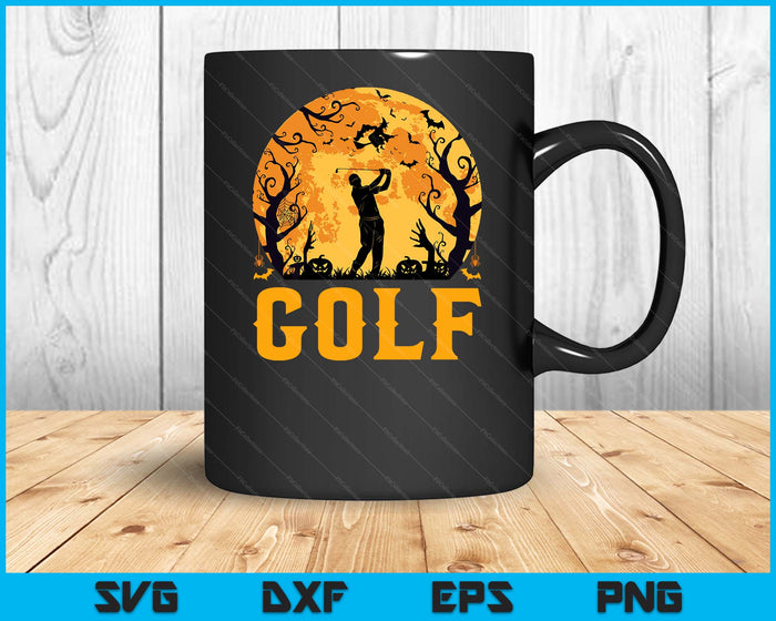 Golf Player Halloween Spooky Golf Lover Halloween SVG PNG Digital Cutting File