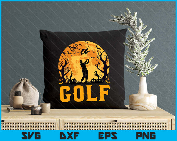 Golf Player Halloween Spooky Golf Lover Halloween SVG PNG Digital Cutting File