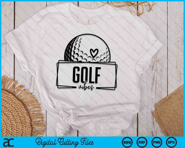 Golf Vibes Game Day Sports SVG PNG Digital Printable Files