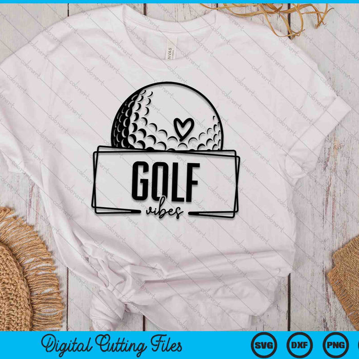 Golf Vibes Game Day Sports SVG PNG Digital Printable Files