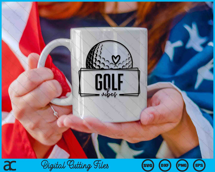 Golf Vibes Game Day Sports SVG PNG Digital Printable Files