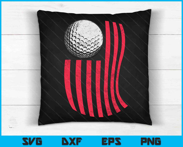 Golf Ball USA American Flag Vintage 4th Of July SVG PNG Digital Cutting Files