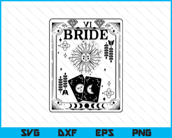 Gothic Witchy Coven Tarot Celestial Bachelorette Matching SVG PNG Digital Cutting Files