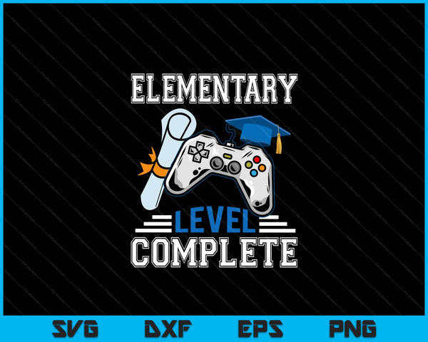 Graduation 2024 Elementary Level Complete Retro Gamer Kids SVG PNG Digital Cutting File