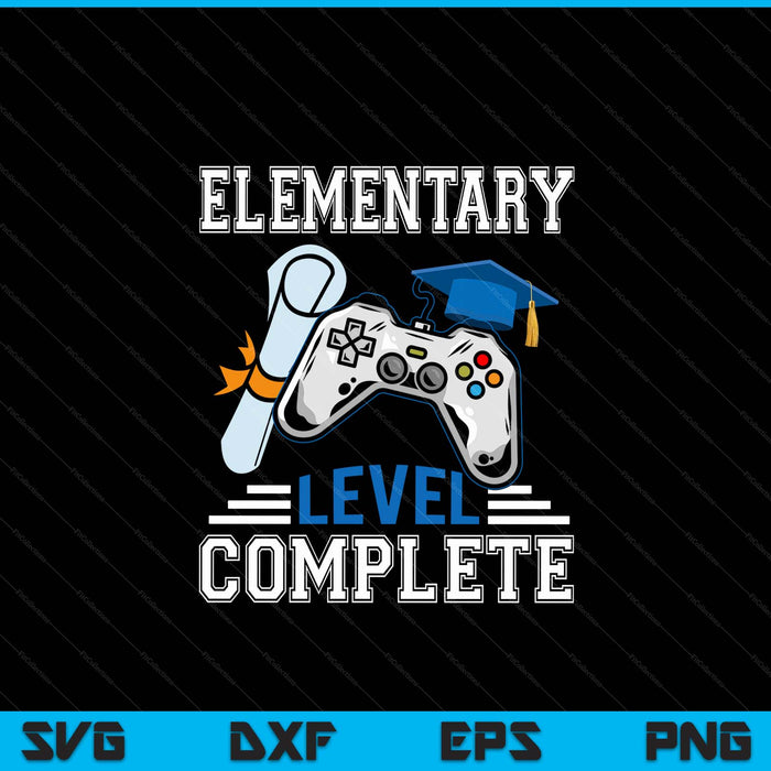 Graduation 2024 Elementary Level Complete Retro Gamer Kids SVG PNG Digital Cutting File