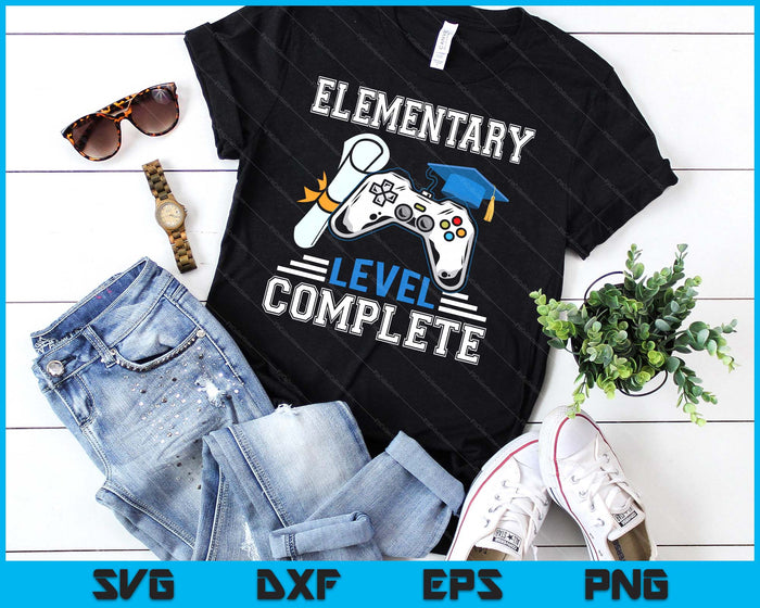 Graduation 2024 Elementary Level Complete Retro Gamer Kids SVG PNG Digital Cutting File