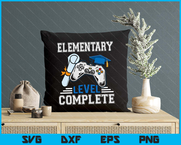 Graduation 2024 Elementary Level Complete Retro Gamer Kids SVG PNG Digital Cutting File