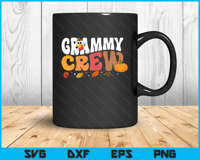 Grammy Crew Thanksgiving Family Matching Turkey Day Fall SVG PNG Digital Printable Files