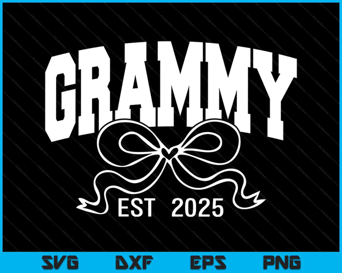 Grammy Est 2025 Coquette Bow SVG PNG Digital Printable Files