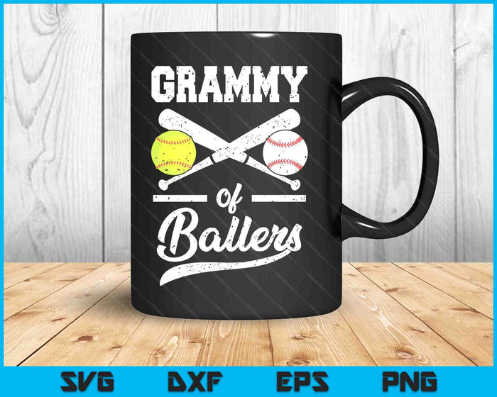 Grammy Of Ballers Grammy Of Baseball And Softball Player For Grammy SVG PNG Digital Printable Files