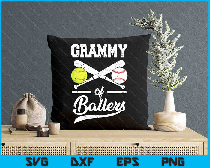 Grammy Of Ballers Grammy Of Baseball And Softball Player For Grammy SVG PNG Digital Printable Files