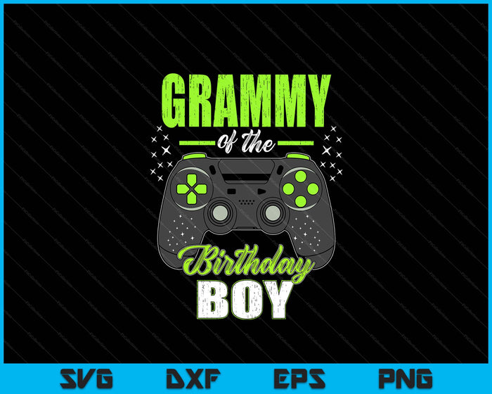 Grammy Of The Birthday Boy Matching Video Gamer Birthday SVG PNG Digital Printable Files