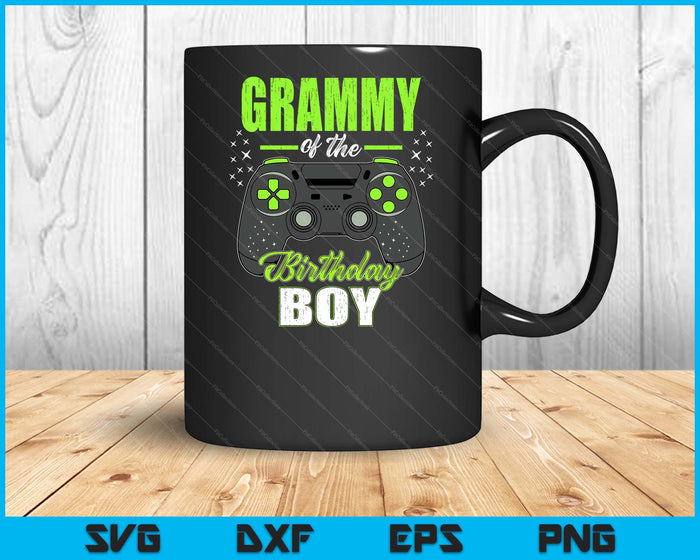 Grammy Of The Birthday Boy Matching Video Gamer Birthday SVG PNG Digital Printable Files