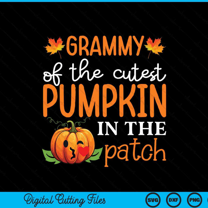 Grammy of the cutest pumpkin in the patch Halloween SVG cut file