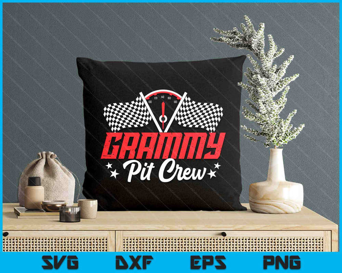 Grammy Pit Crew Birthday Party Race Car Lover Racing Family SVG PNG Digital Printable Files