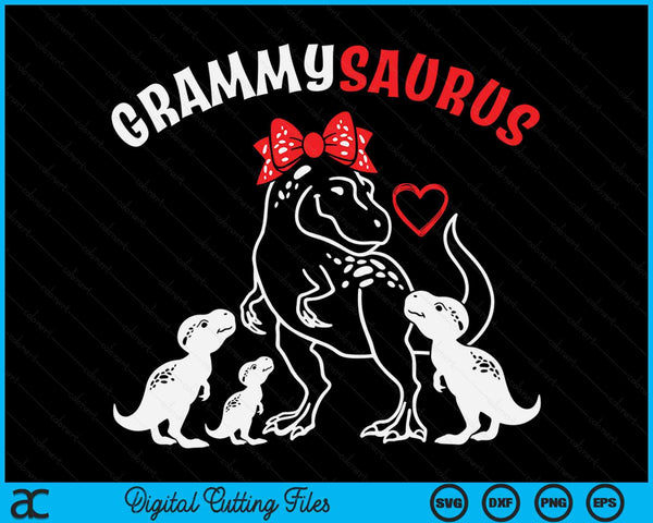 Grammysaurus Grammy Tyrannosaurus dinosaurus Moederdag SVG PNG digitale snijbestanden