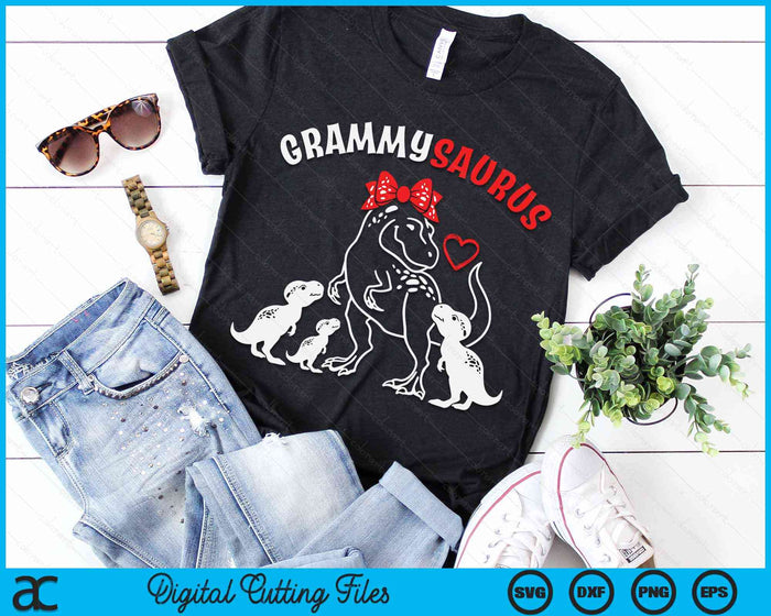 Grammysaurus Grammy Tyrannosaurus Dinosaur Mother's Day SVG PNG Digital Cutting Files