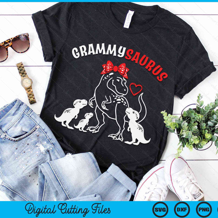 Grammysaurus Grammy Tyrannosaurus Dinosaur Mother's Day SVG PNG Digital Cutting Files