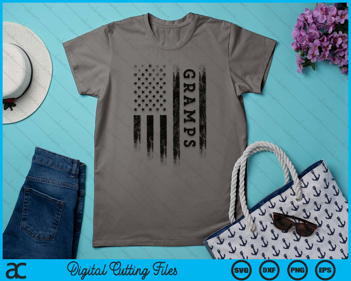 Gramps Patriotic American USA Flag Father's Day Gramps SVG PNG Digital Printable Files