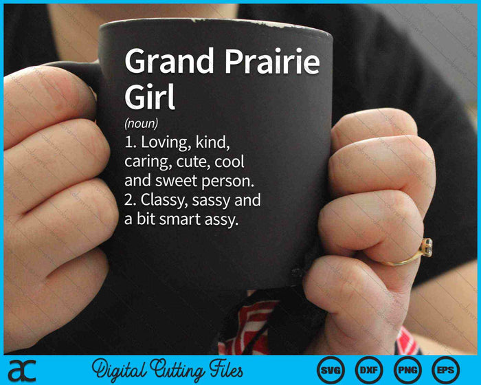 Grand Prairie Girl TX Texas Home Roots SVG PNG Archivos de corte digital