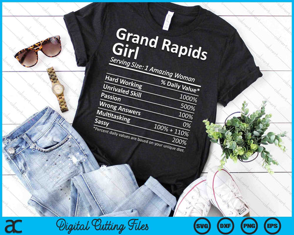 Grand Rapids Girl MI Michigan City Home Roots SVG PNG Archivos de corte digital