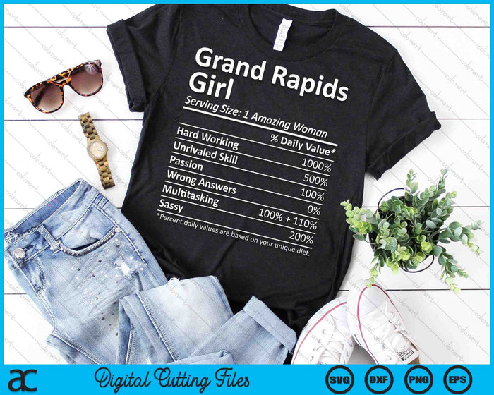 Grand Rapids Girl MI Michigan City Home Roots SVG PNG Digital Cutting Files