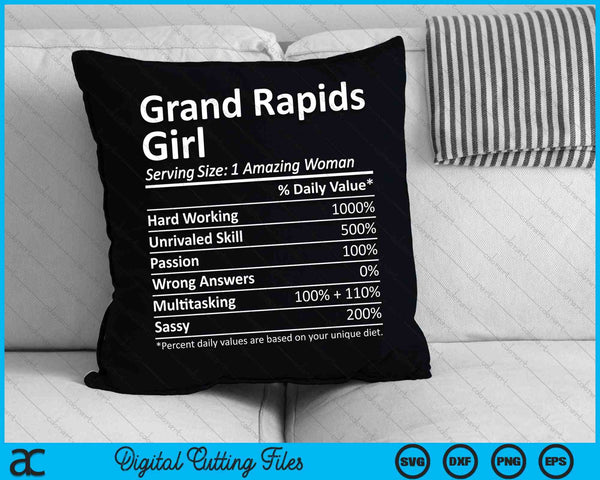 Grand Rapids Girl MI Michigan City Home Roots SVG PNG Digital Cutting Files - on a t-shirt