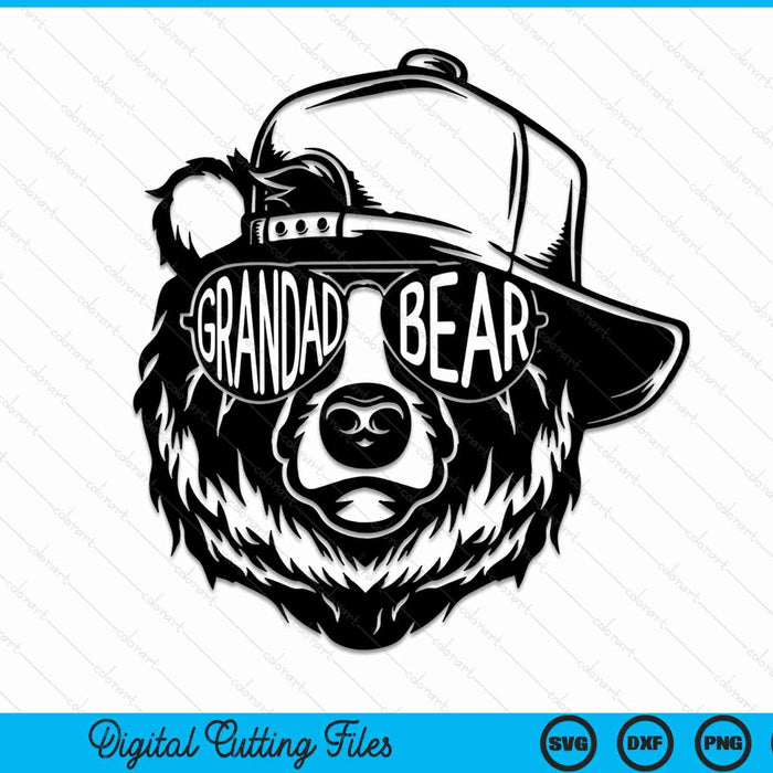 Grandad Bear With Sunglasses Grandad Bear SVG PNG Cutting Printable Files