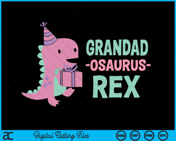 Grandad Dinosaur Family Matching Birthday SVG PNG Digital Cutting Files