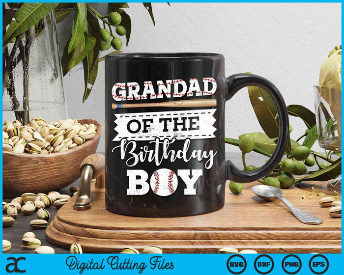 Grandad Of The Birthday Boy Baseball Baller SVG PNG Digital Cutting File