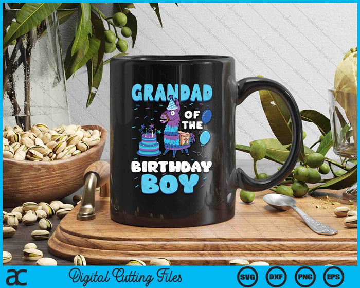 Grandad Of The Birthday Boy Llama Family Party SVG PNG Digital Cutting File