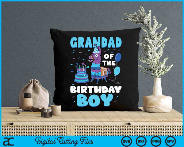 Grandad Of The Birthday Boy Llama Family Party SVG PNG Digital Cutting File