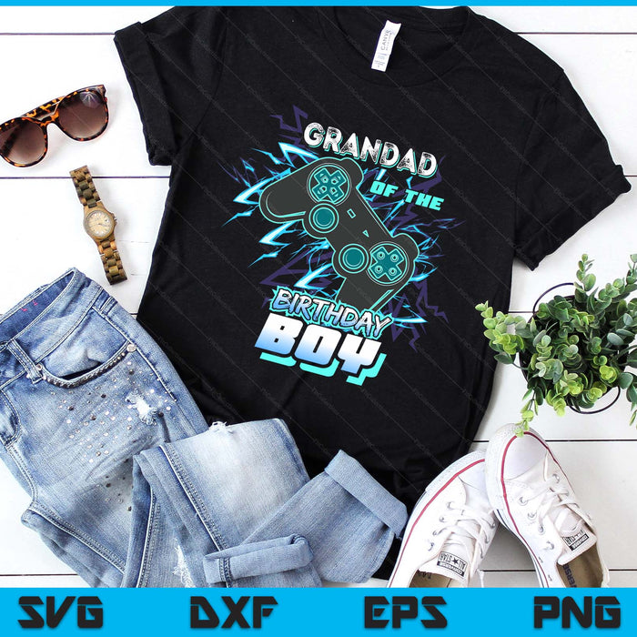 Grandad Of The Birthday Boy Matching Video Game Birthday Party SVG PNG Digital Printable Files