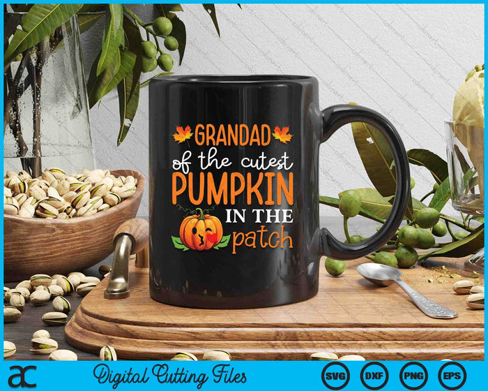 Grandad Of The Cutest Pumpkin In The Patch Halloween SVG PNG Digital Cutting File