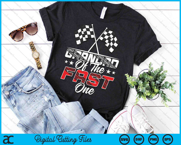 Grandad Of The Fast One First Birthday Racing Car Family SVG PNG Digital Printable Files