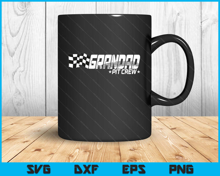 Grandad Pit Crew Race Car Birthday Family Racing SVG PNG Digital Printable Files