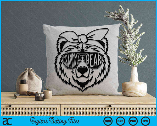 Grandma Bear With Bandana Grandma Bear SVG PNG Digital Cutting Files