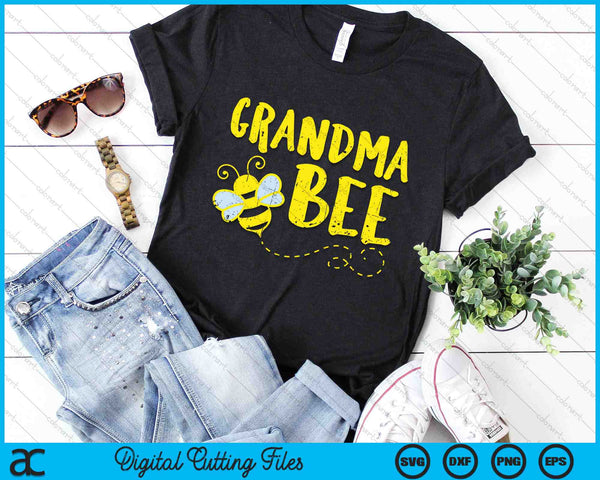 Oma Bee familie bijpassende bijenteelt oma SVG PNG digitale snijbestanden