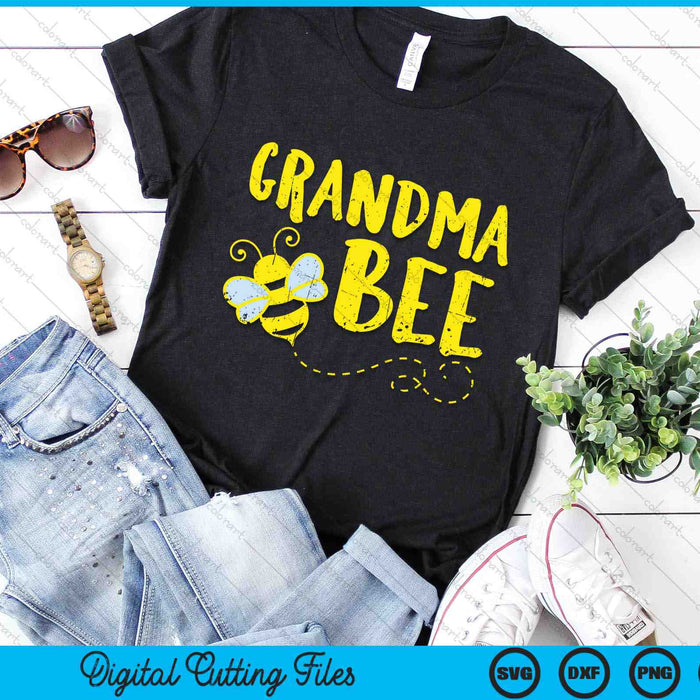 Oma Bee familie bijpassende bijenteelt oma SVG PNG digitale snijbestanden