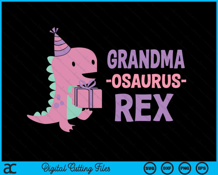 Grandma Dinosaur Family Matching Birthday SVG PNG Digital Cutting Files