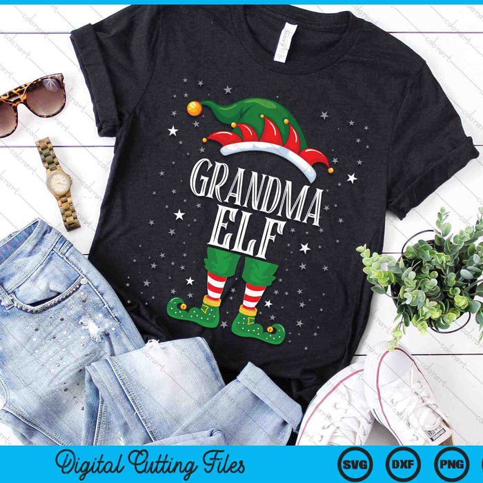 Grandma Elf Family Christmas SVG PNG Digital Cutting Files