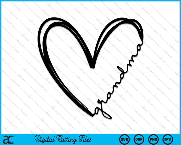 Grandma Heart SVG PNG Digital Cutting Files